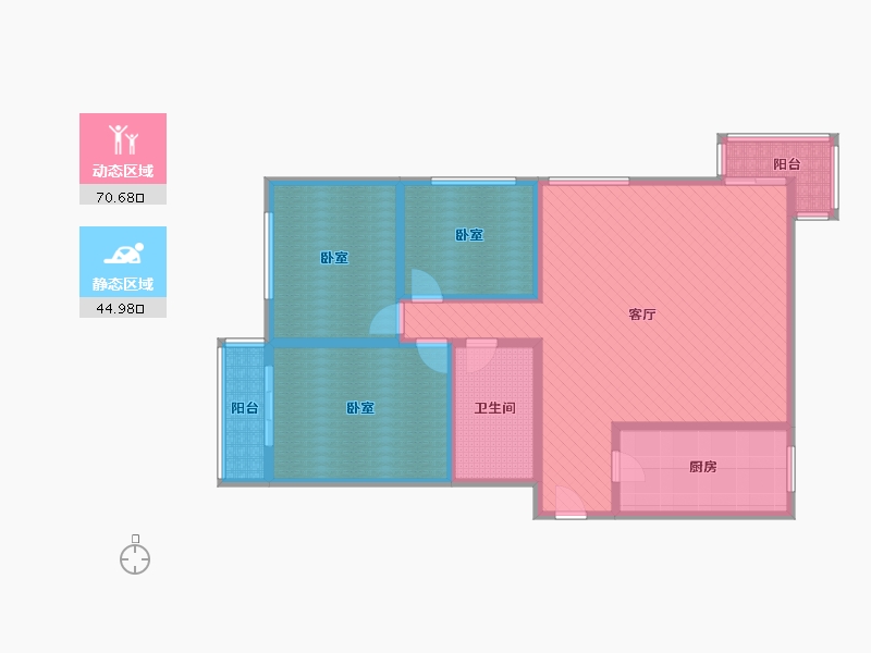 山西省-太原市-闻汇商务大厦-A座-105.12-户型库-动静分区