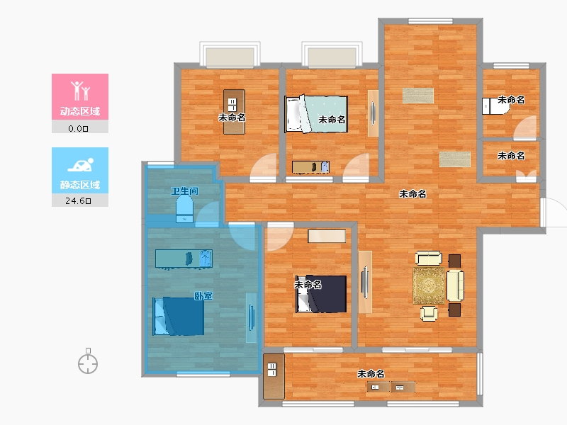 江苏省-南京市-泗洪县-123.54-户型库-动静分区