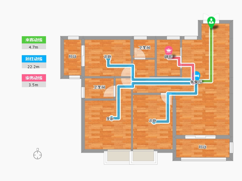 福建省-三明市-富贵世家-85.26-户型库-动静线