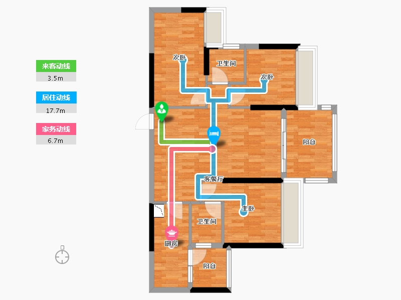 四川省-泸州市-川江首府-78.39-户型库-动静线