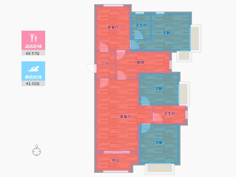 山东省-济南市-重汽翡翠雅郡-96.54-户型库-动静分区