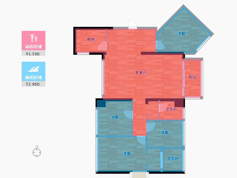 广东省-深圳市-前城滨海花园-102.60-户型库-动静分区