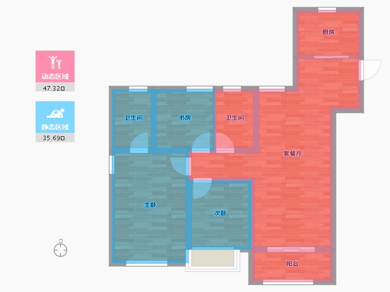 天津-天津市-中储城邦-73.11-户型库-动静分区