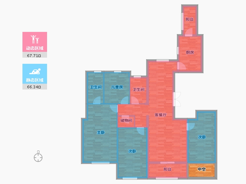 福建省-莆田市-香港财富-123.63-户型库-动静分区