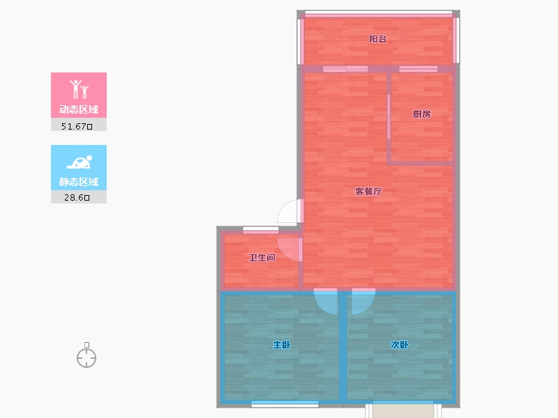 浙江省-丽水市-新溪村-72.01-户型库-动静分区