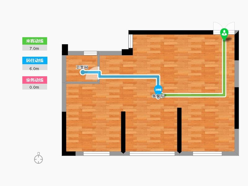 浙江省-温州市-豪盛花苑-64.08-户型库-动静线