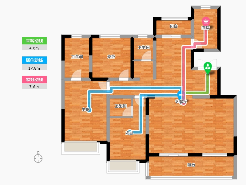 陕西省-西安市-中铁・琉森水岸-123.76-户型库-动静线