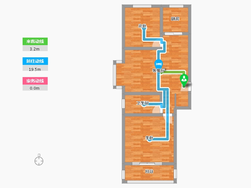 河北省-沧州市-滨河龙韵-69.74-户型库-动静线