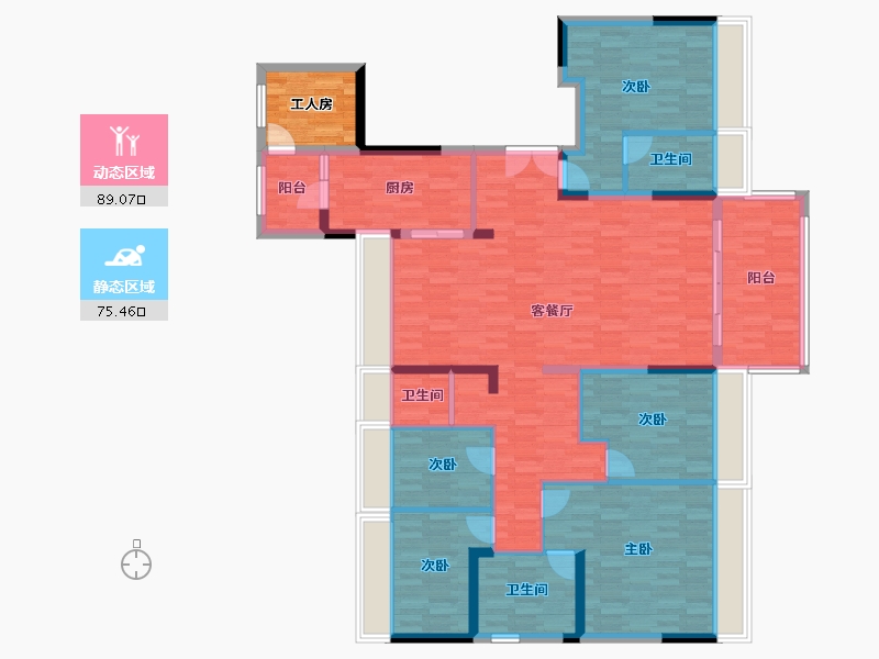 贵州省-毕节市-金沙碧桂园-154.44-户型库-动静分区