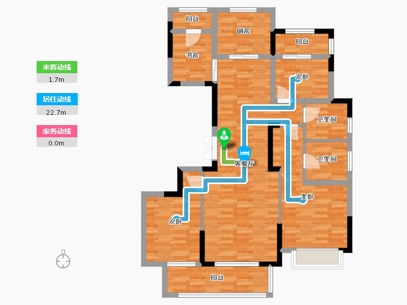 浙江省-宁波市-慈溪新城吾悦广场-101.03-户型库-动静线