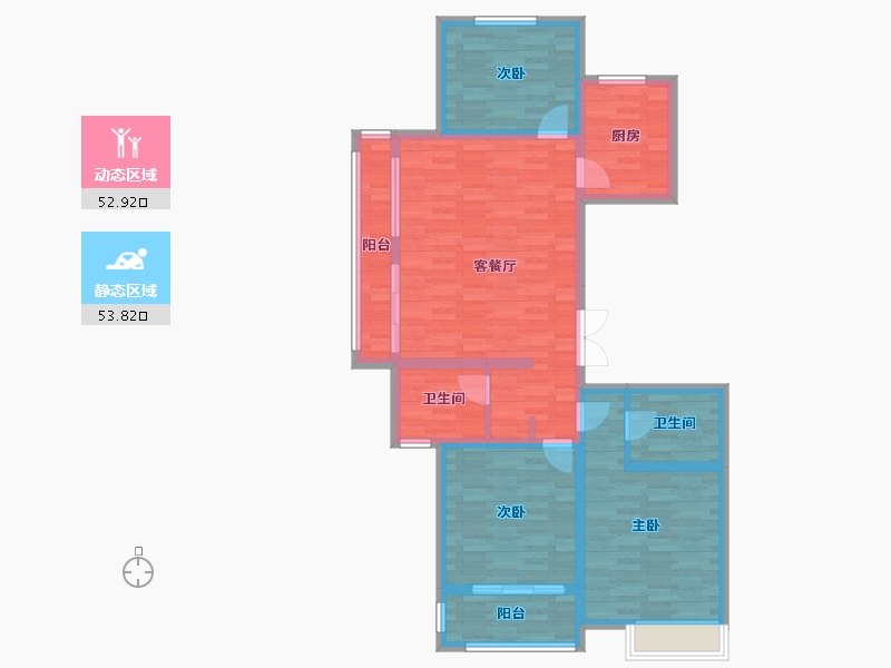 浙江省-台州市-东方-94.54-户型库-动静分区