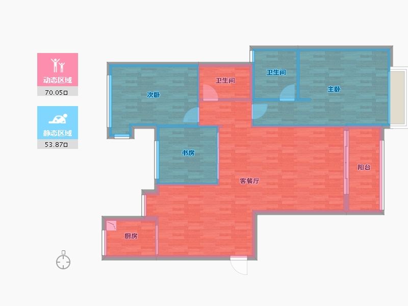 浙江省-温州市-品致小区-113.32-户型库-动静分区