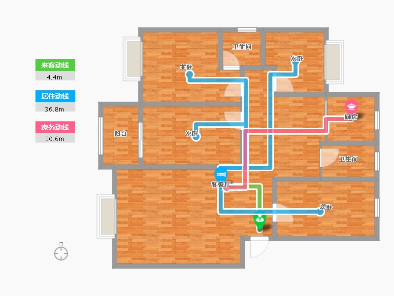 湖南省-衡阳市-五里牌街道-150.00-户型库-动静线