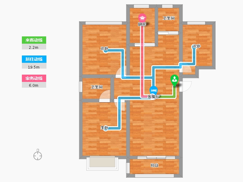 河南省-周口市-书香门第-81.98-户型库-动静线