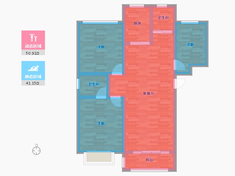 河南省-周口市-书香门第-81.98-户型库-动静分区