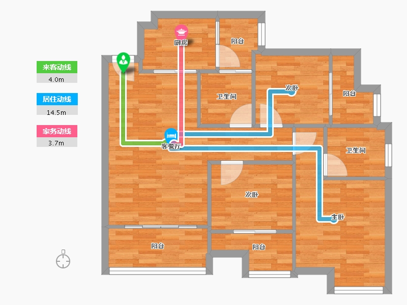 四川省-成都市-荣盛花语城-73.03-户型库-动静线