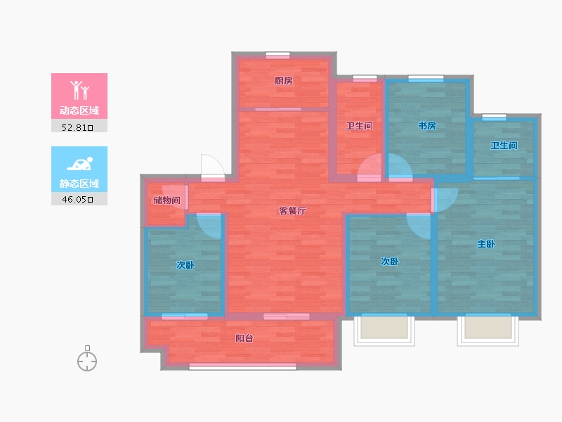 江西省-南昌市-保利和光-87.19-户型库-动静分区