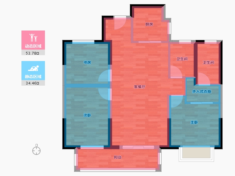 湖北省-宜昌市-长江首府-78.22-户型库-动静分区