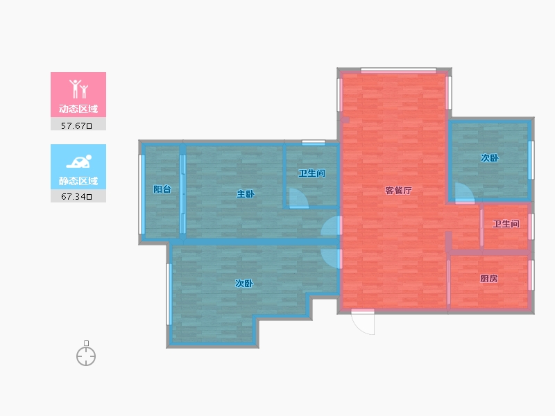 山东省-威海市-香格里拉二区-113.00-户型库-动静分区