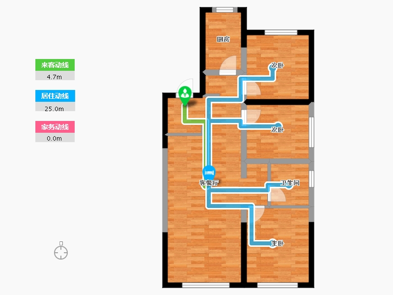 辽宁省-沈阳市-保利海德公园-69.61-户型库-动静线