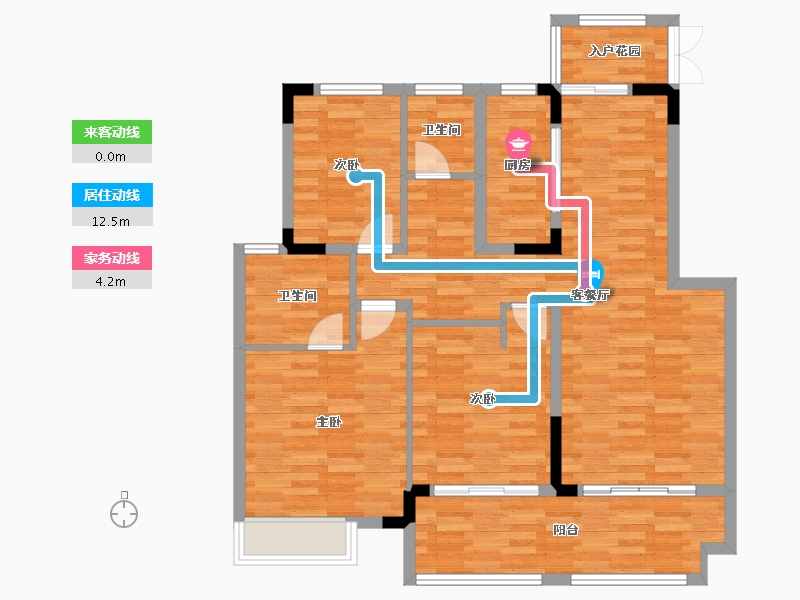 江苏省-淮安市-明发金色水岸-99.41-户型库-动静线