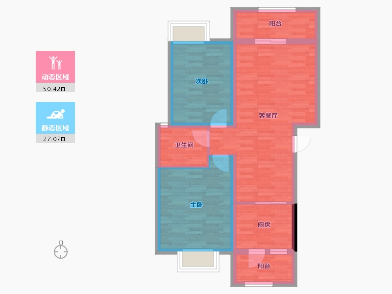 四川省-德阳市-锦绣华府-68.72-户型库-动静分区