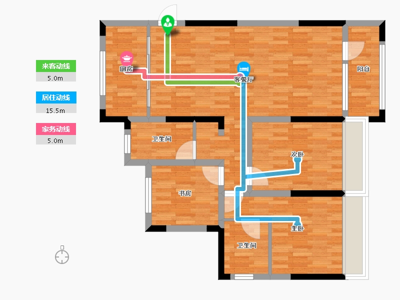 吉林省-长春市-吴中桃花源-85.30-户型库-动静线