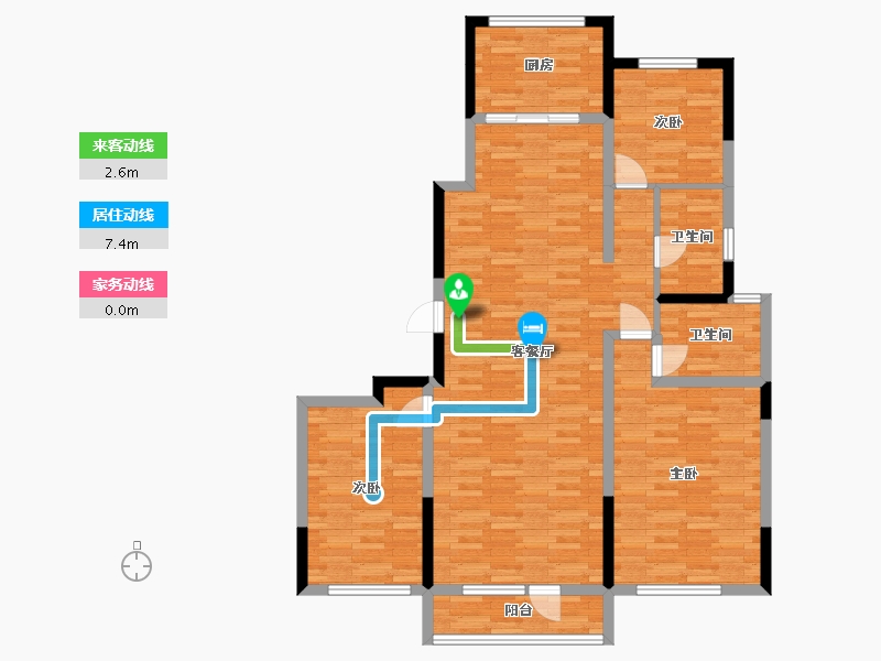 宁夏回族自治区-银川市-金宇凤徕湾-113.09-户型库-动静线