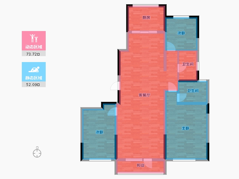 宁夏回族自治区-银川市-金宇凤徕湾-113.09-户型库-动静分区