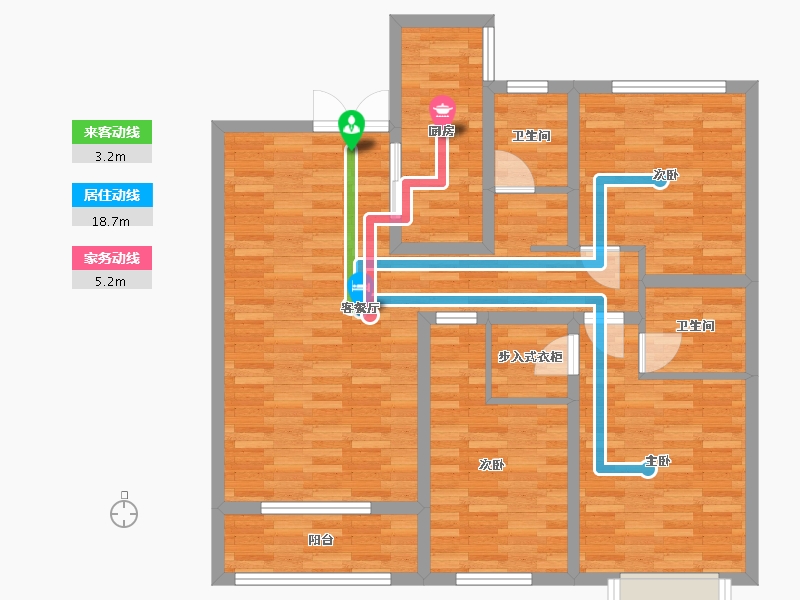 河北省-石家庄市-东明小区-101.00-户型库-动静线