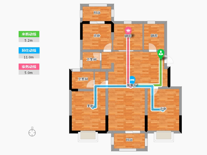 江苏省-苏州市-观云悦苑-98.00-户型库-动静线