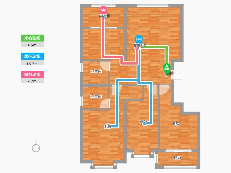 山西省-忻州市-北海小区-96.11-户型库-动静线