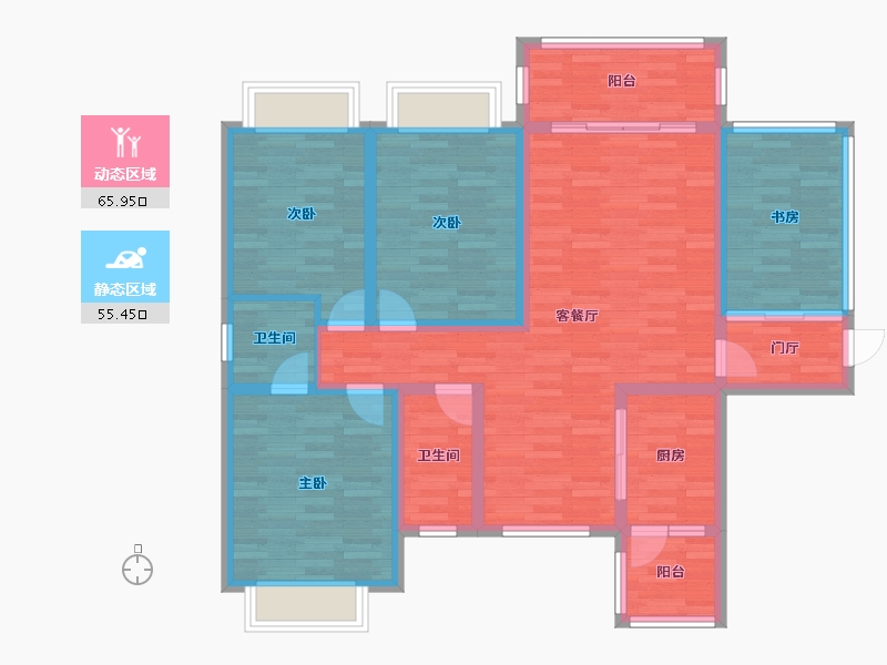 湖南省-永州市-海湘城-107.90-户型库-动静分区