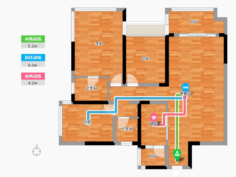 四川省-成都市-新希望锦悦北府-97.05-户型库-动静线