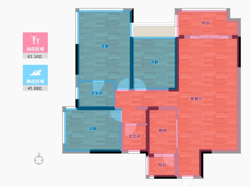 四川省-成都市-新希望锦悦北府-97.05-户型库-动静分区