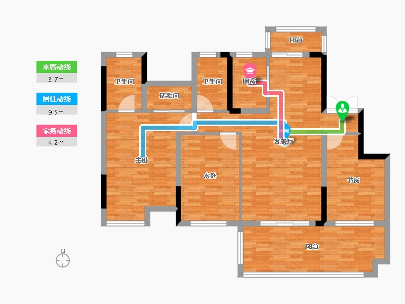 广西壮族自治区-桂林市-万达大都会-102.38-户型库-动静线