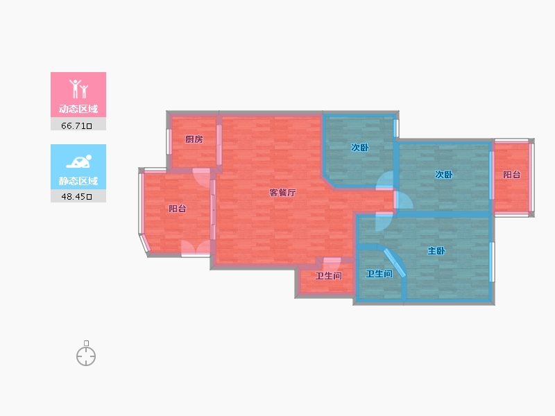 福建省-福州市-塞纳阳光-103.65-户型库-动静分区