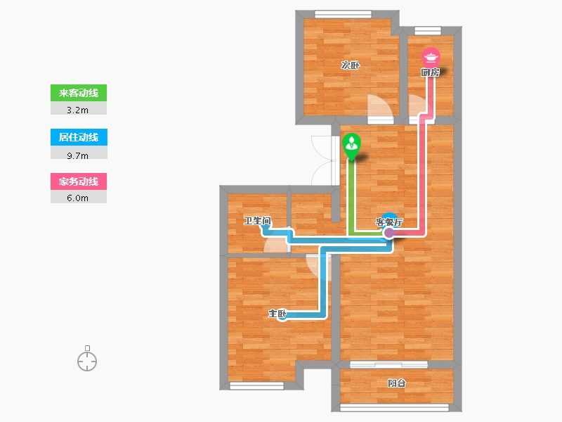 河北省-承德市-泽洲华府-58.83-户型库-动静线