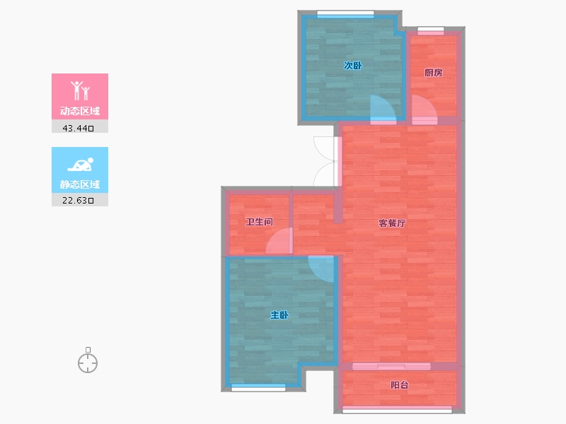 河北省-承德市-泽洲华府-58.83-户型库-动静分区