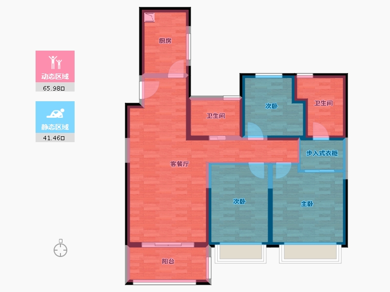 江苏省-宿迁市-牡丹园-95.00-户型库-动静分区