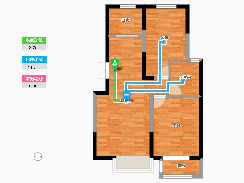 天津-天津市-中建澜和湾-59.64-户型库-动静线