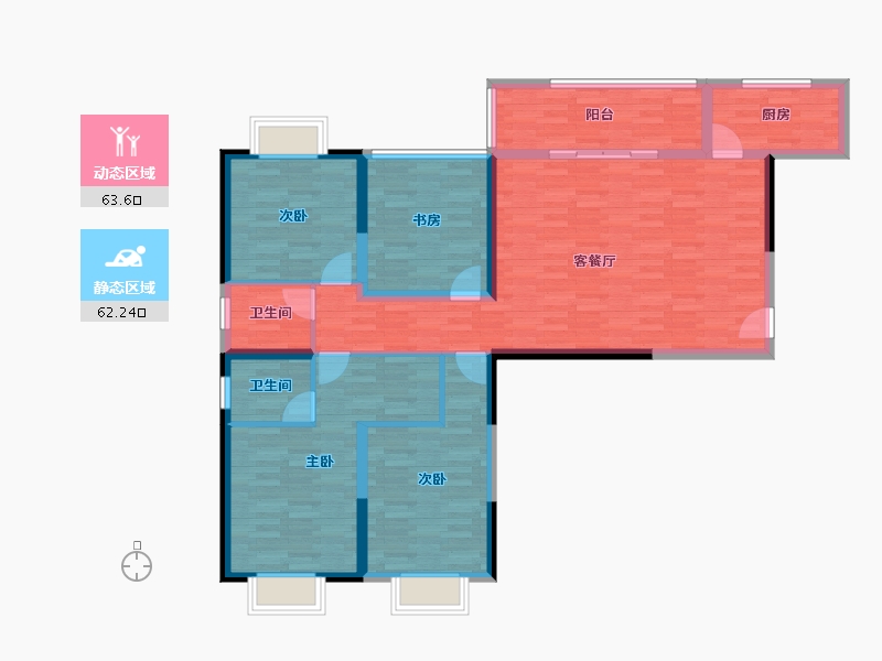 湖北省-十堰市-国瑞文旅城-112.88-户型库-动静分区