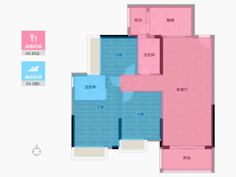 广东省-广州市-方圆・御府-89.72-户型库-动静分区