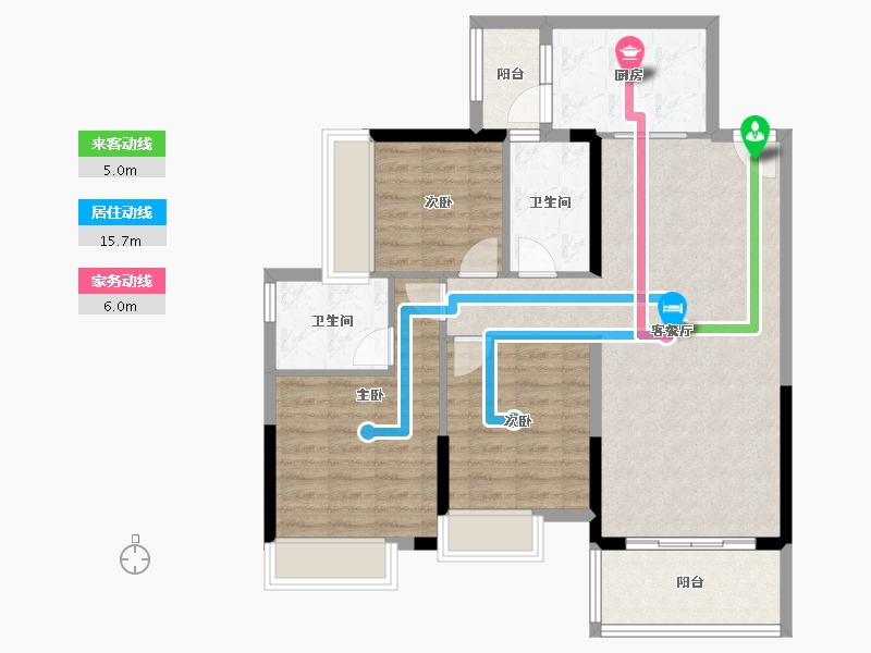 广东省-广州市-方圆・御府-89.72-户型库-动静线