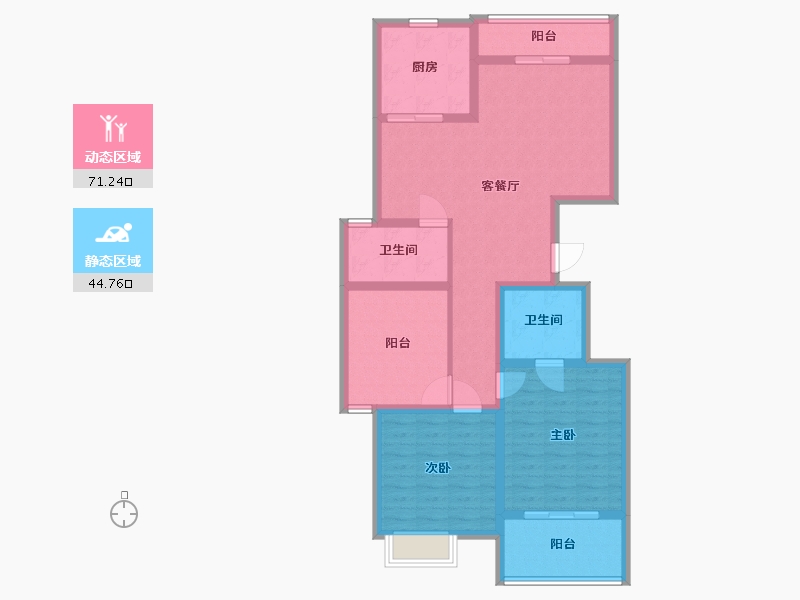 江苏省-淮安市-中恒国际-103.52-户型库-动静分区