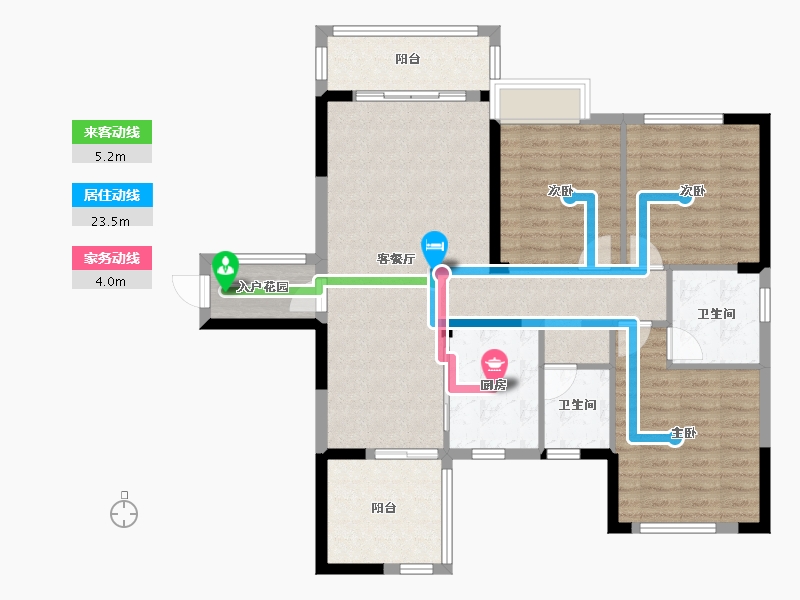 湖南省-长沙市-和立星雅苑-101.57-户型库-动静线