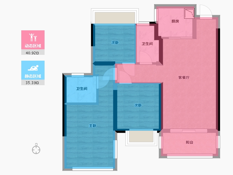 广西壮族自治区-柳州市-红星天悦-66.98-户型库-动静分区