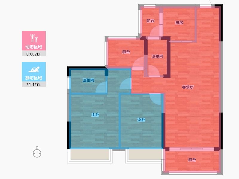 广东省-肇庆市-财智广场-82.89-户型库-动静分区