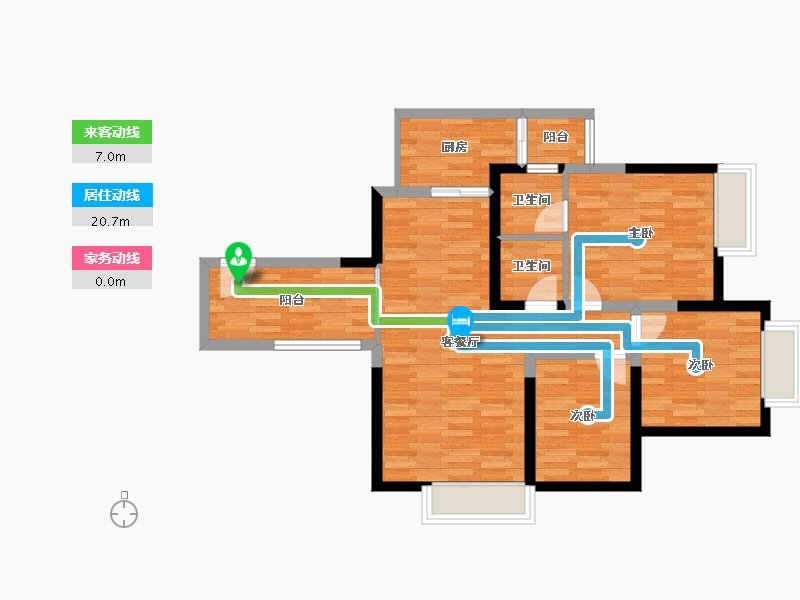 四川省-绵阳市-花溪七里-77.06-户型库-动静线