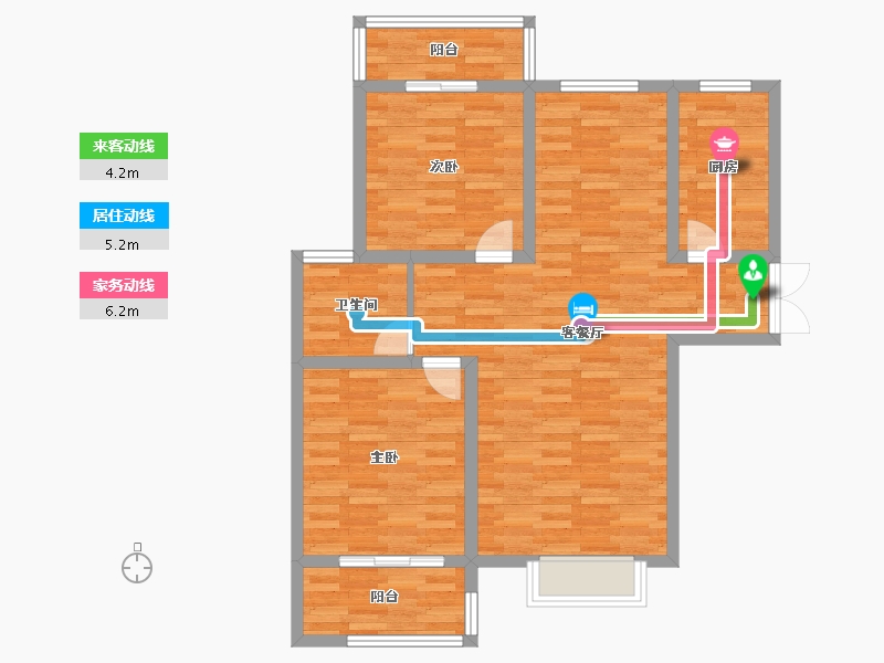 陕西省-咸阳市-乾州壹号-86.92-户型库-动静线